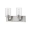 Z-Lite Savannah 2 Light Vanity, Brushed Nickel & Clear 462-2V-BN - alternate 4